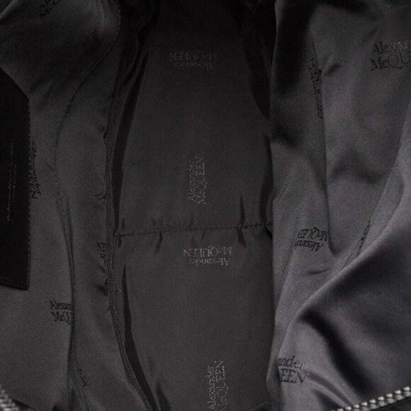 Alexander McQueen Black Nylon Graffiti Metropolitan Backpack Bag - Picture 6 of 12
